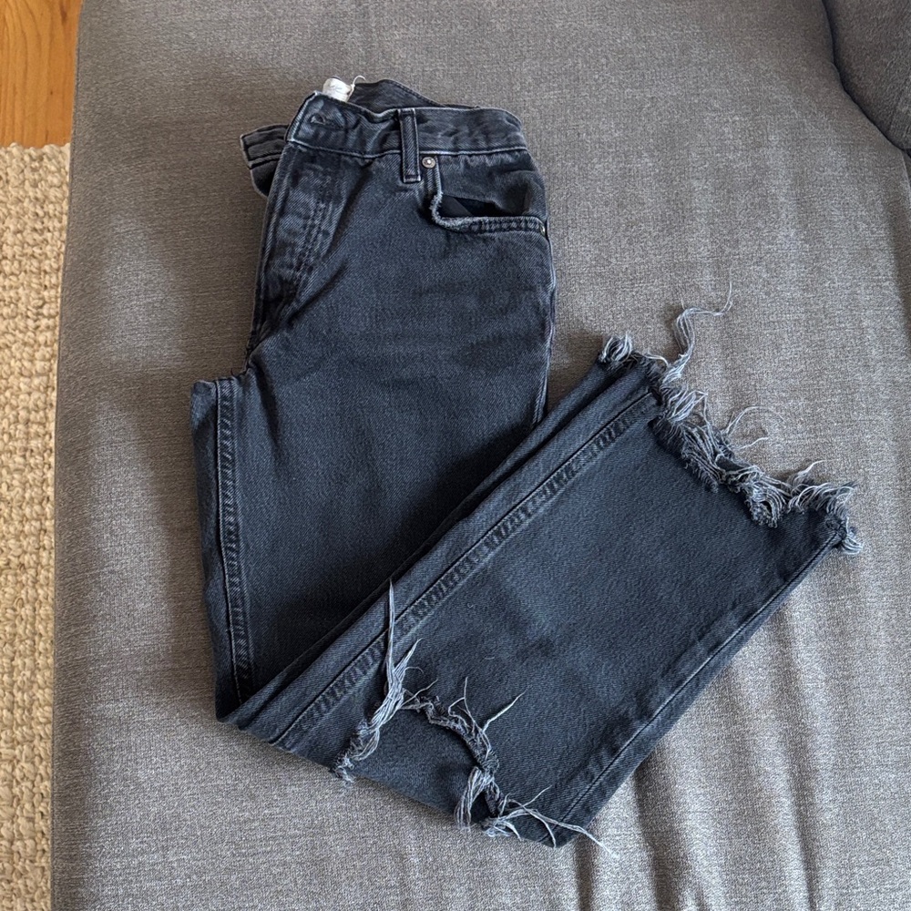 Women’s free people we the free black ripped denim 24